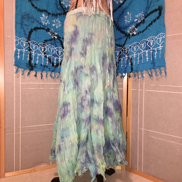 ➕Tie Dye Drawstring Summer Skirt (Cover Up) 1X - Picture 5 of 8